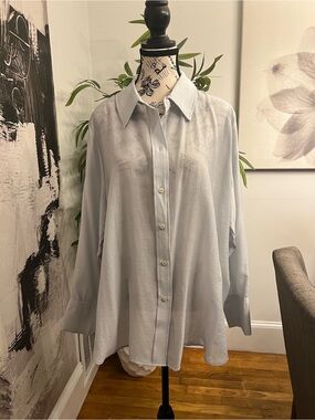 H&M Silver Grayish-Blue Blouse